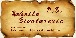 Mahailo Bivolarević vizit kartica